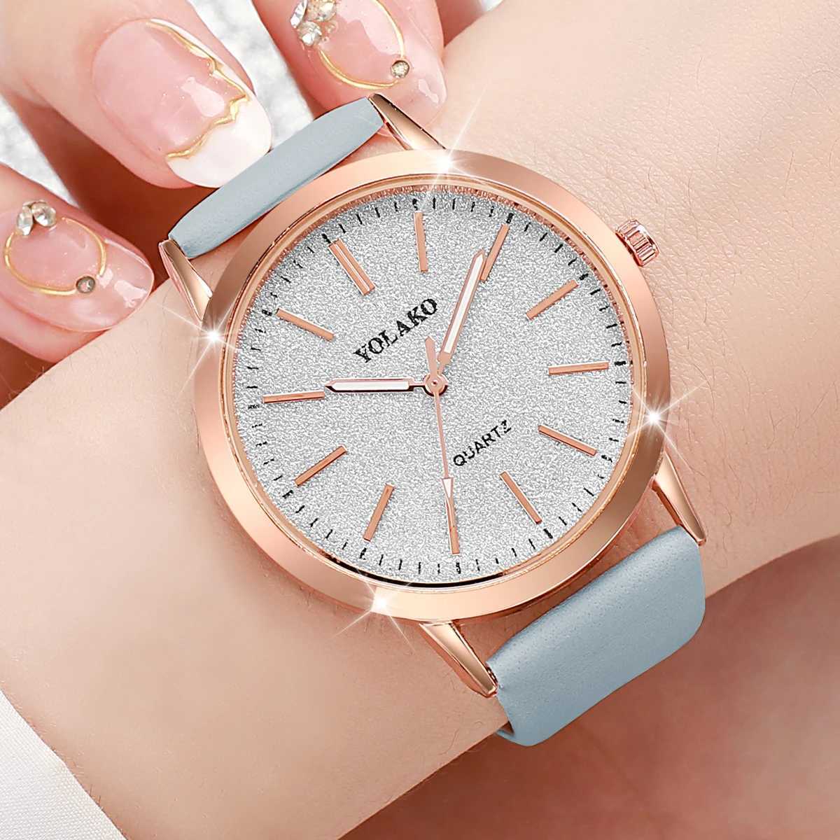 Fashion Matte Dial Womens Quartz Watch Leather Band Ladies Dress Watches XJ250527