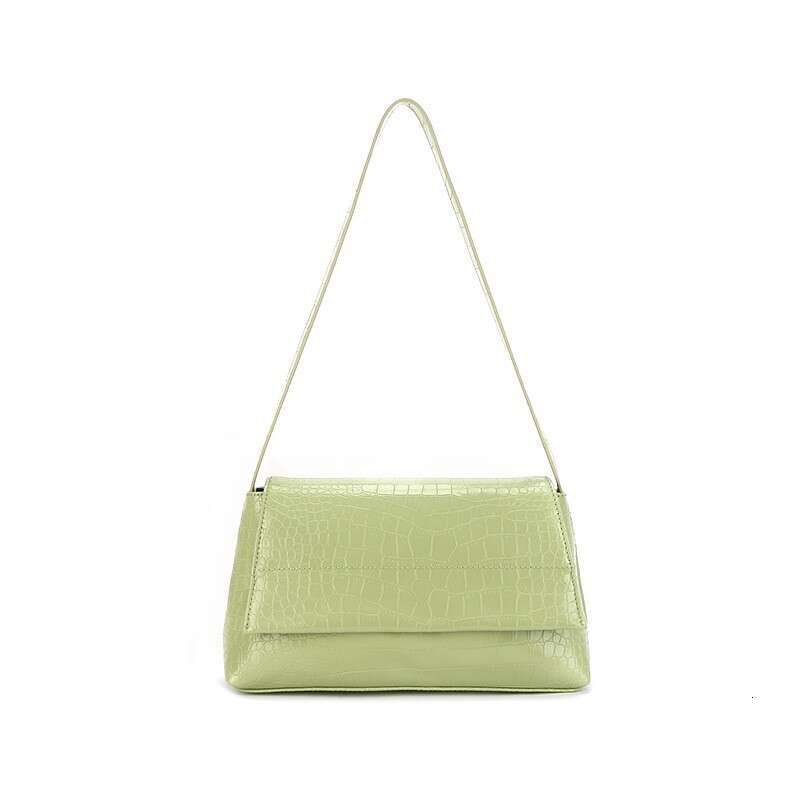 for Women 2023 New Top Layer Cowhide Crocodile Pattern Underarm Simple Niche Handbag Literary Forest Style Women's Bag
