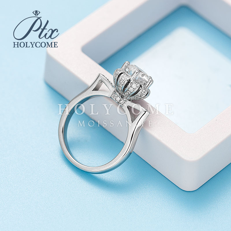 Women Ring Moissanite 925 Sterling Silver Diamond New Unique Design Engagement Jewelry 1CT D VVS Moissanite Gold Wedding Ring