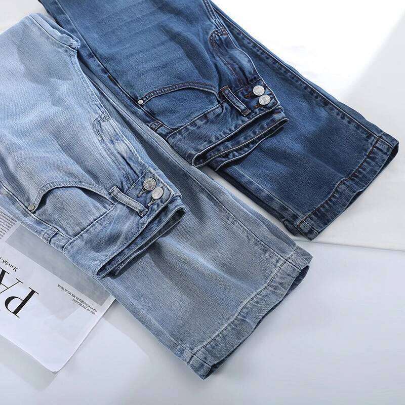 Summer Ultra-Thin Women's Jeans 100% Lyocell Cool Comfortable Baggy Straight Denim Pants Korean Street Fashion High Waisted