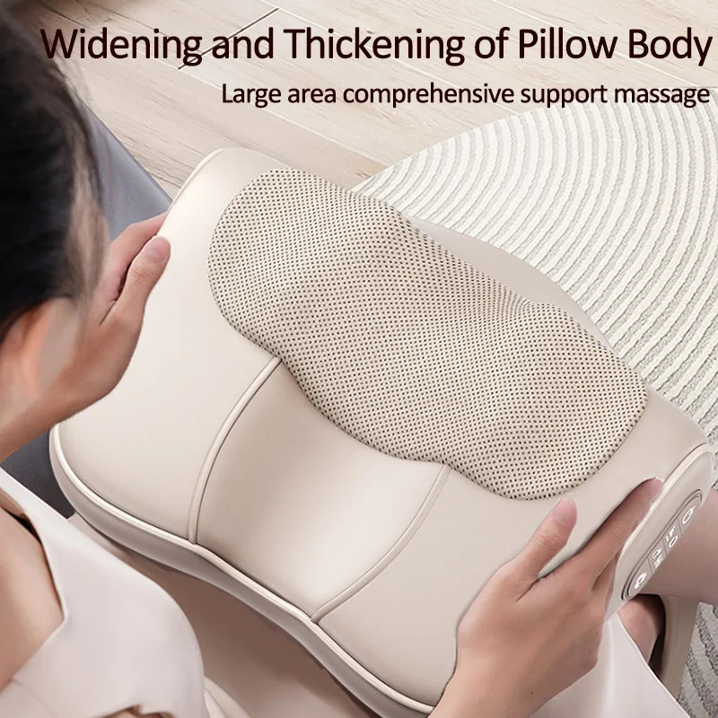 Jinkairui Neck Massage Pillow Cervical Massager Waist Back Shoulder Shiatsu Kneaded Multifunctional Compress Relaxation Gift 250519