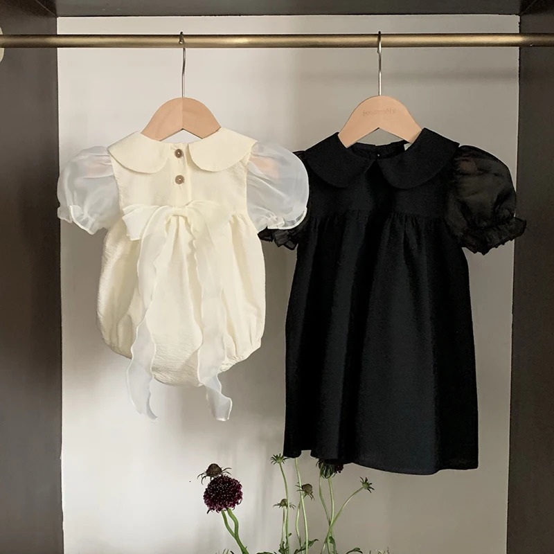 Sisters Dress Baby Girl Birthday Romper Outfits Princess Wedding Bridesmaid Wear Evening Party Dresses Summer Toddler Clothes 250528