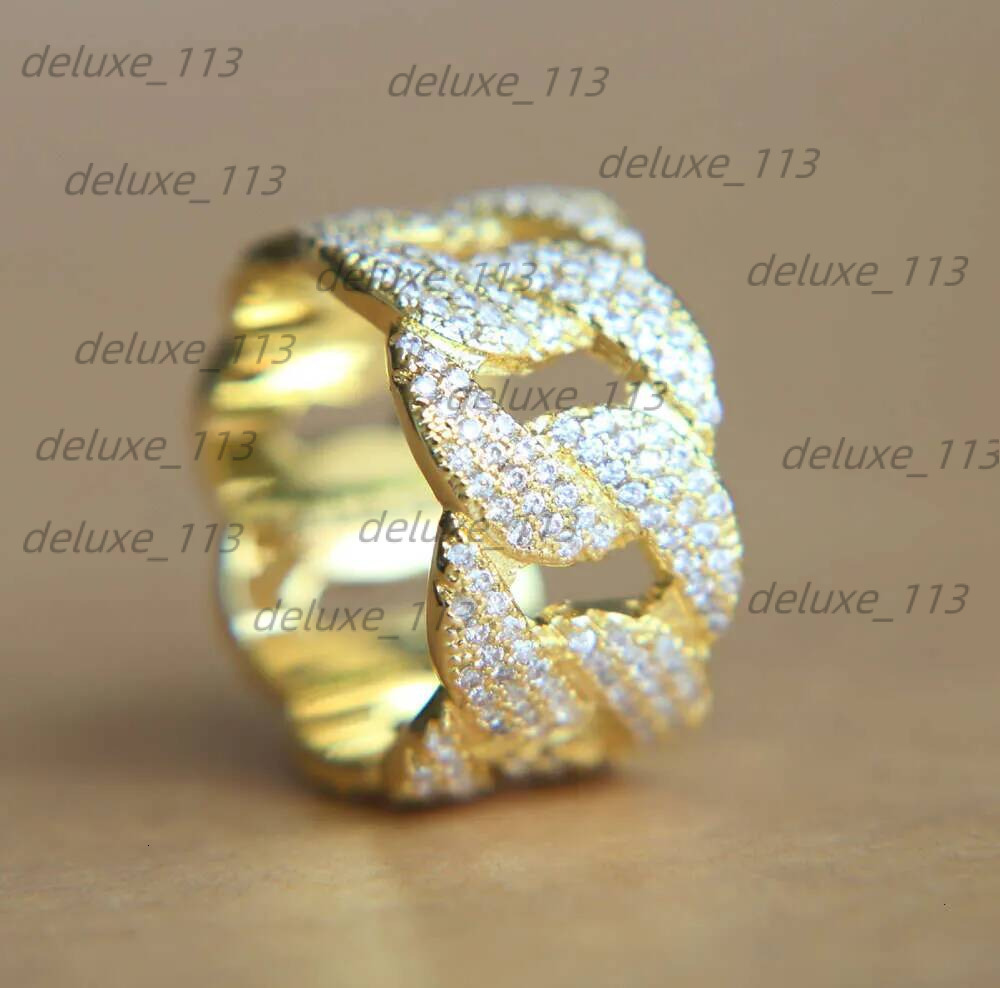 Ring, 2024 New Jewelry Brand Designer Moissanite Dia Ring, Ice-Covered Men's Hip-Hop Ring
