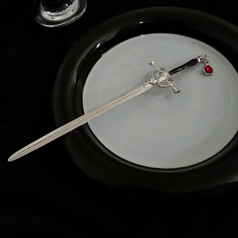 Sword Hairpin Headdress For Women Girls Chinese Style Vintage Hair Sticks DIY Hairstyle tail Holder Accessories Jewelry 250519