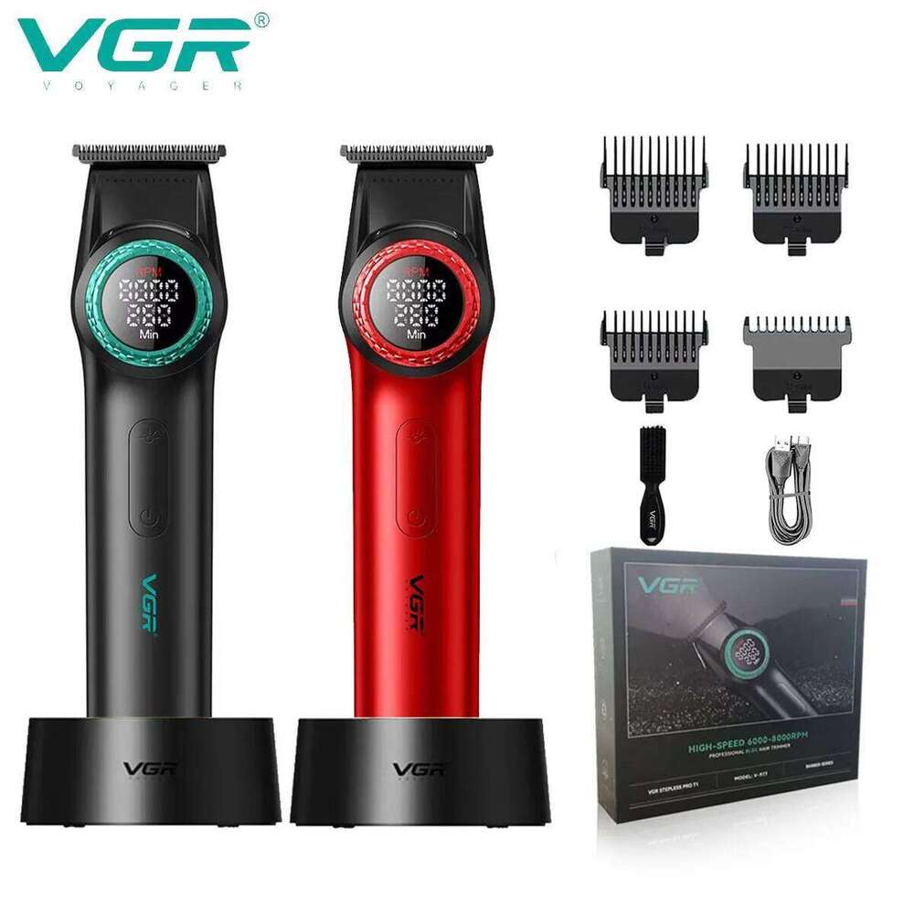 VGR Clipper Professional Trimmer Rechargeable Cutting Hine Cordless Barber BLDC Motor Hair Clippers Men V-977