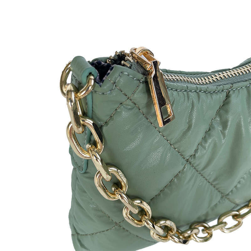 Niche Down Jacket Material Embroidered Quilted Women's Chain Handbag Underarm High-end Crossbody Bag