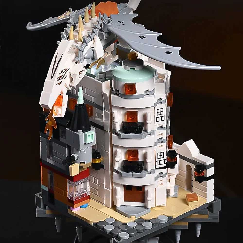 In stock Magic world Ghost Castle Architecture moc Building Block model street view Educational Toy Gift 1056pcs 71043 Free shipping