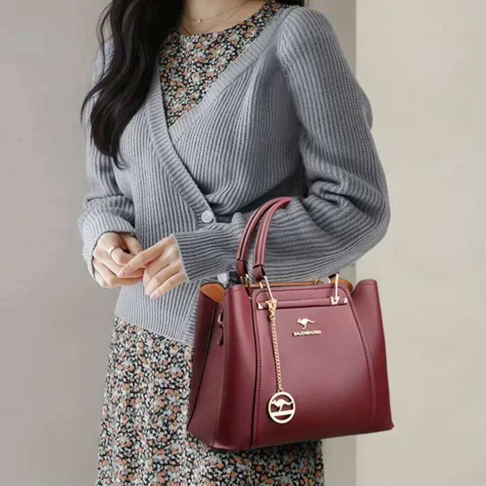 Design Bag 3 Layers Large Capacity Tote Soft Leather Handbags Women Designer Solid Color Crossbody Bag Hand Bags Brand Bag