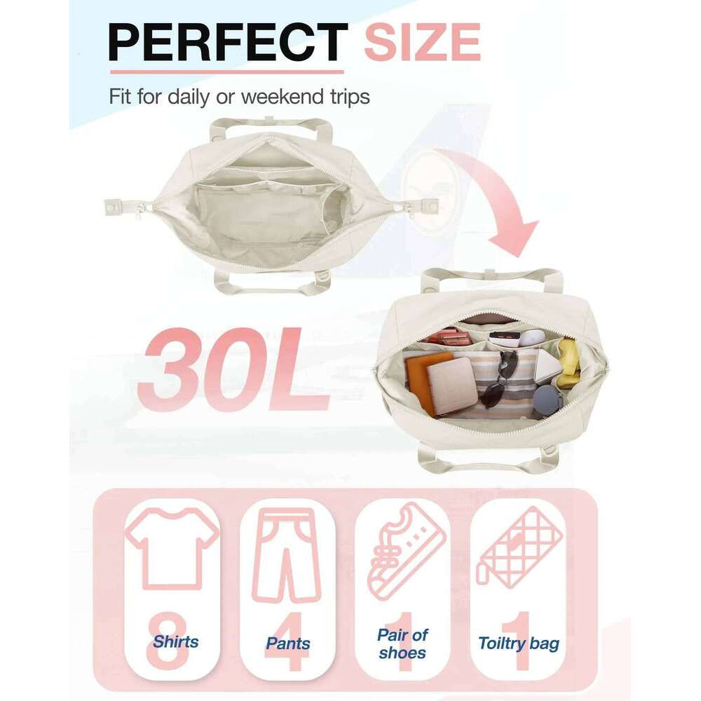 BAGSMART Duffel Bags for Women Gym Tote Carry on Weekender Overnight Travel with Trolley Sleeve Personal Item Workout Bag