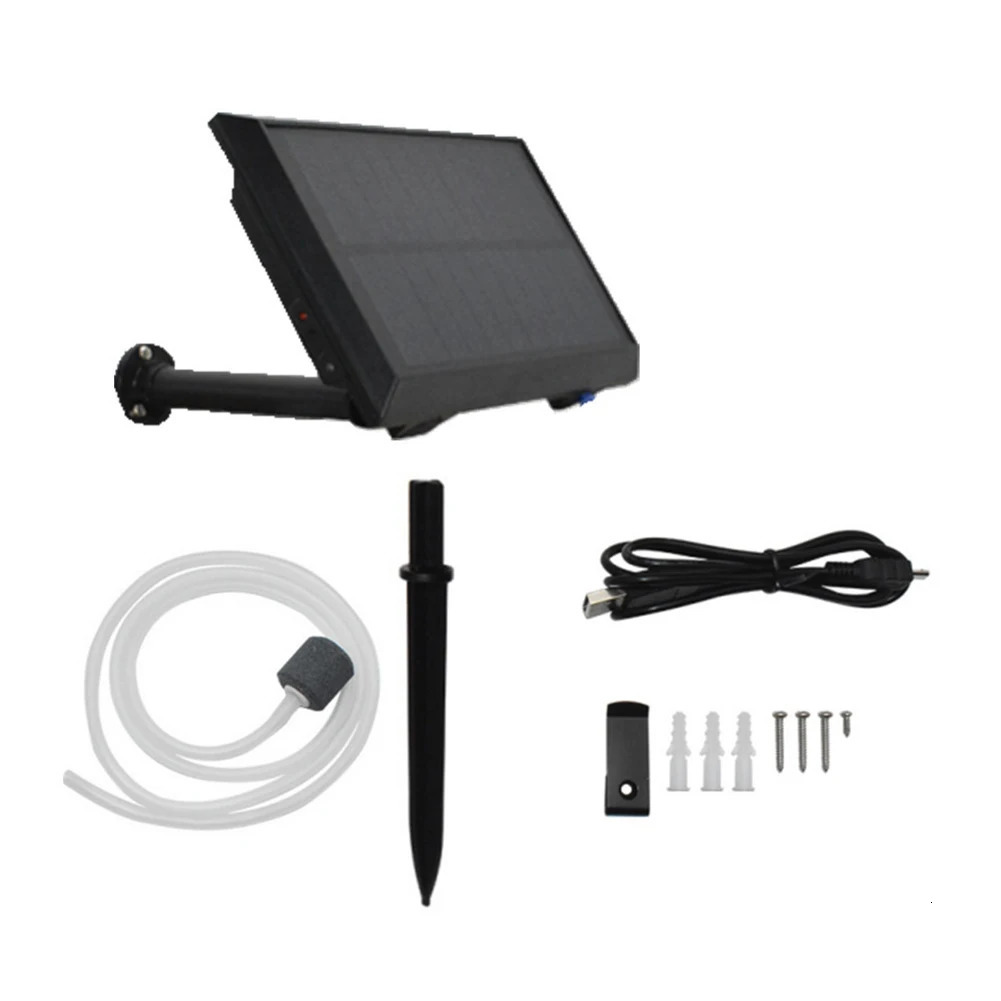 Fish Pond Solar Air Pump Multi-function USB Charging Ventilator Aquarium Outdoor Fishing Rotary Oxygen Fish Tool 250528