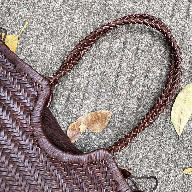 Genuine Leather Hand Woven Tote Bags For Women Designer Handbag And Purses 2025 New In Cowhide With Inner Pocket Shoulder