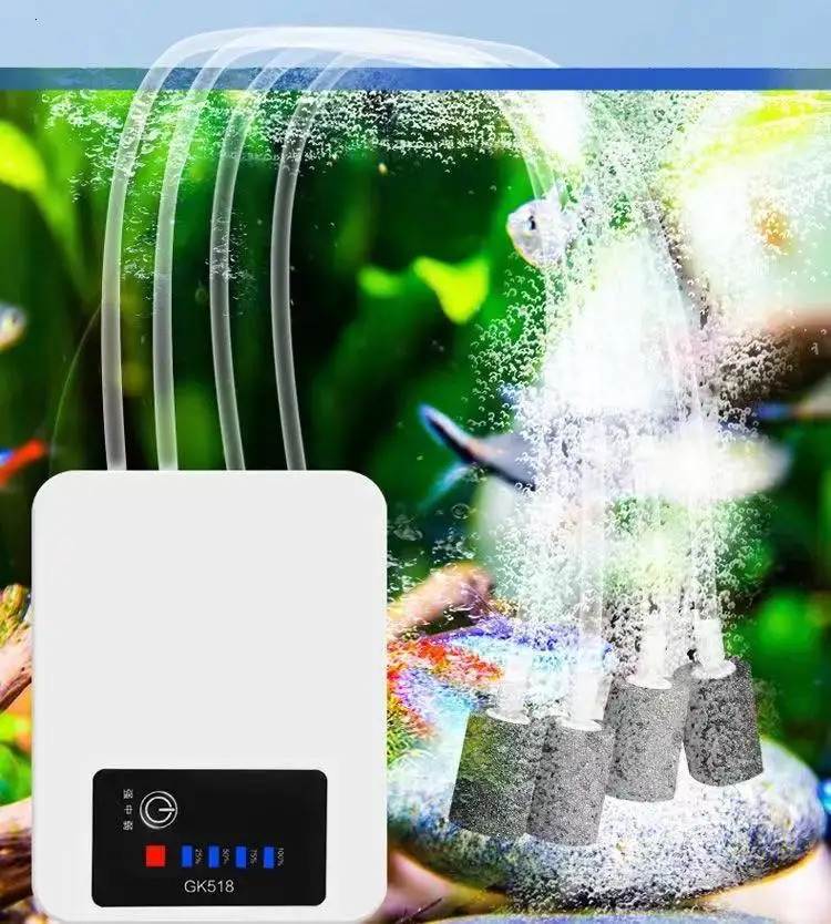 High-power fish tank oxygen pump air compressor self-start outdoor battery life strong USP rechargeable aquarium accessorie 250604