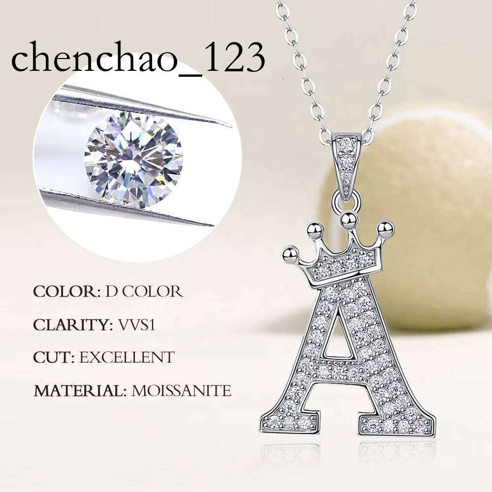 Custom Letter Iced Out Jewelry Sier Moissanite Dias Necklace Pendant Initial Hip Hop Vvs Dia