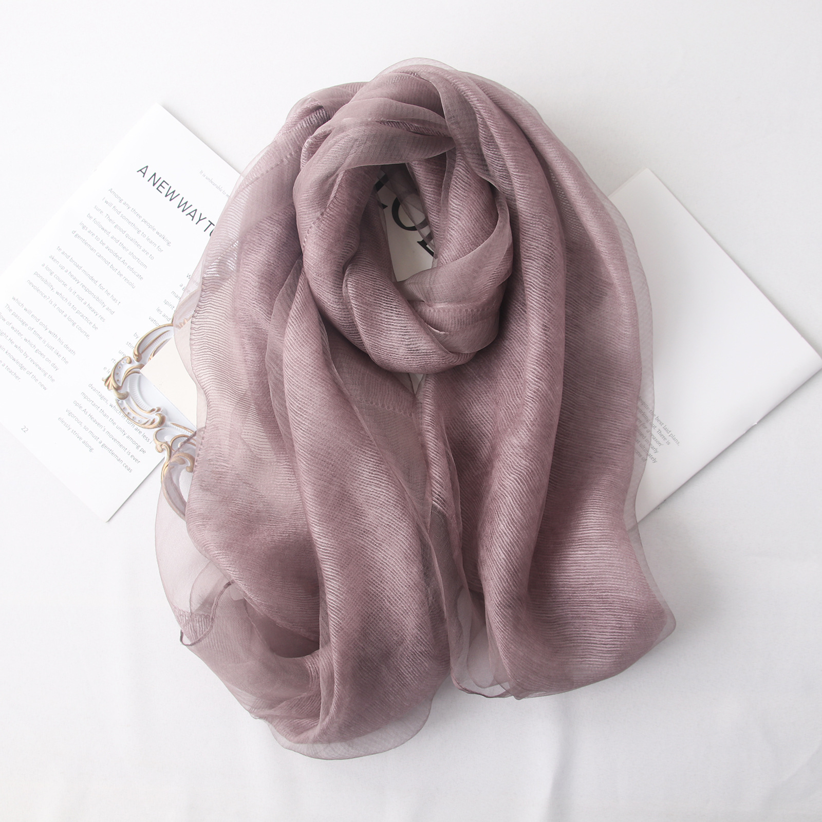 K941 New spring double-layer thin fluffy autumn and winter versatile fashion scarf