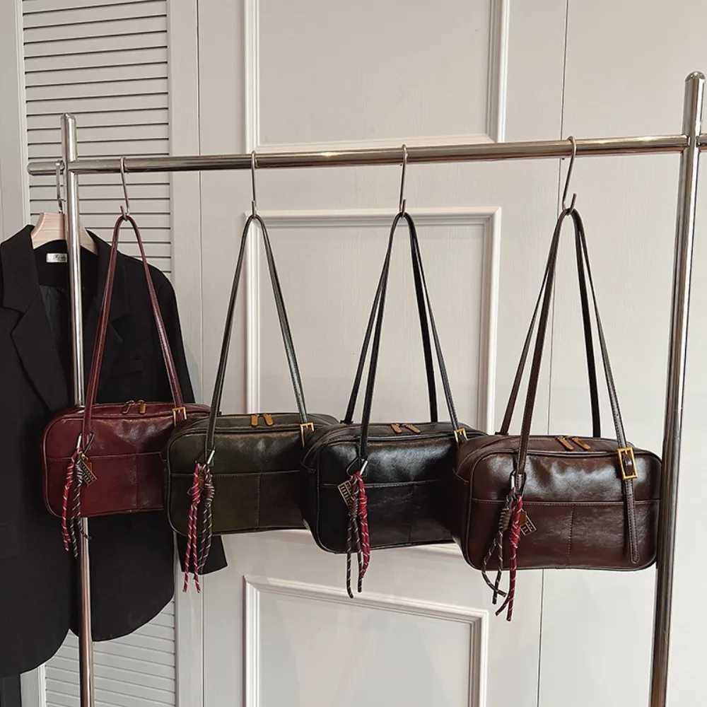 Small PU Leather Underarm Bags for Women 2025 Y2K New Trend Fashion Shoulder Handbags and Purses for Women Y250528