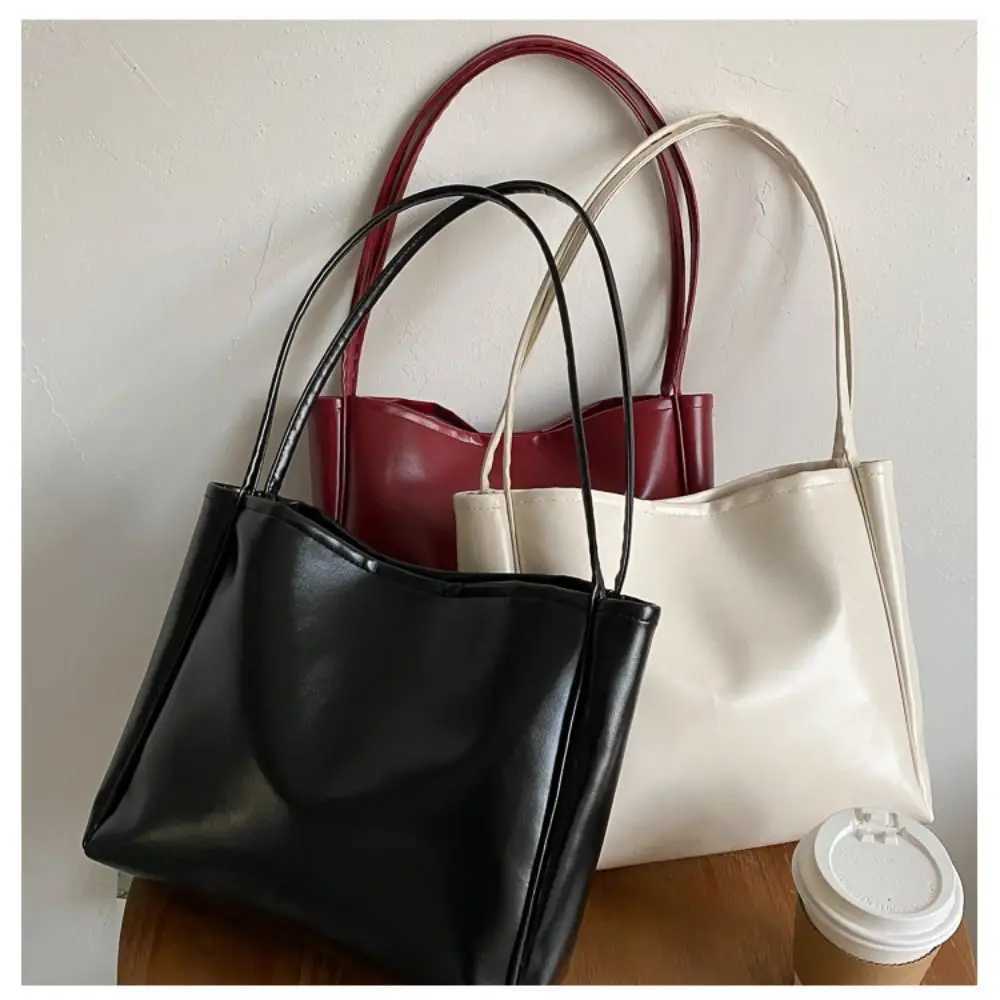 New Trendy Simple Temperament Western Style Large Capacity Shoulder Bag Casual Shopping Bag Luxury Designer Handbag Y250528