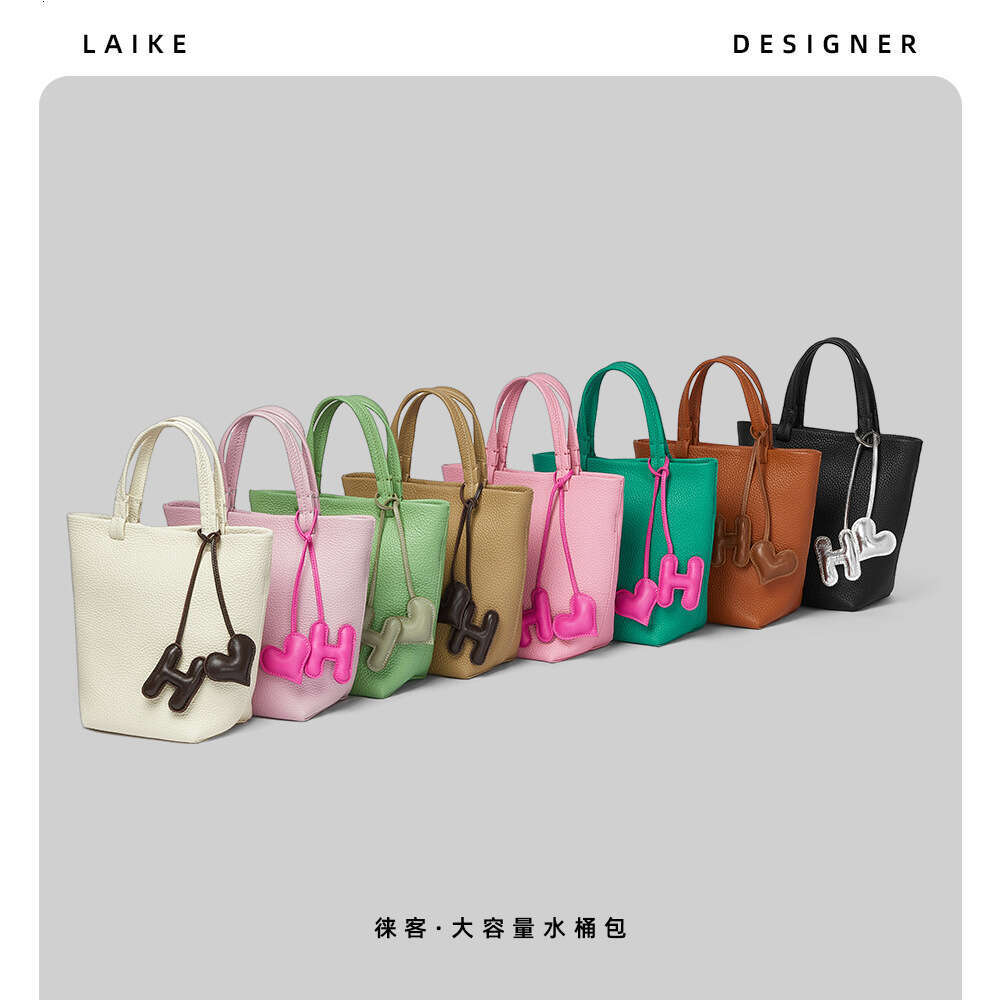 for Women New High-End Simple Handheld Bucket Versatile Genuine Leather Casual Tote Niche Shoulder Bag
