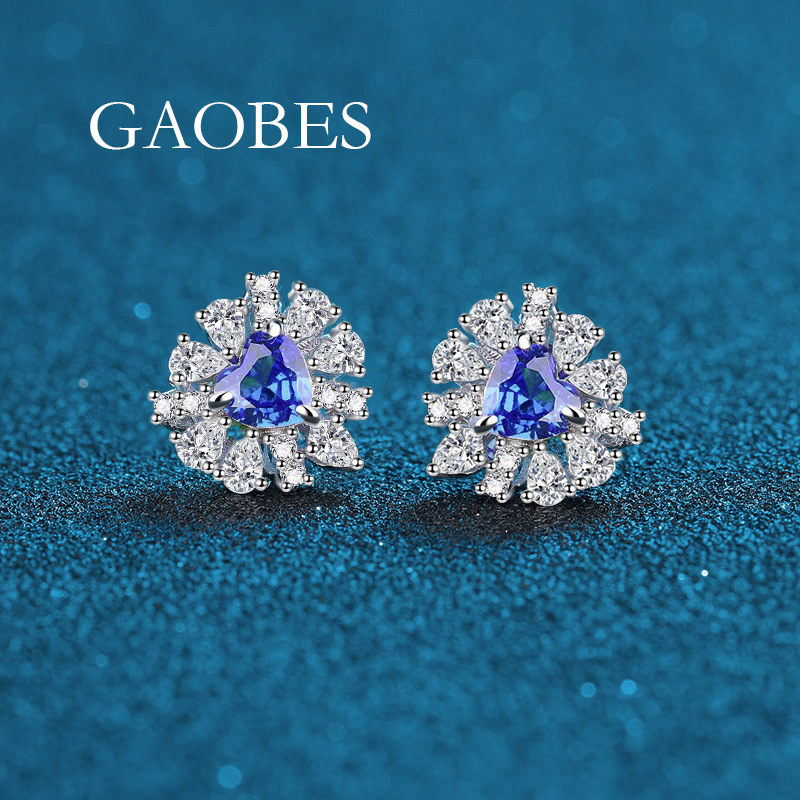 Glamorous Woman's Fine Gemstone Adornment: Radiant 925 SS Heart Pendant Pendants