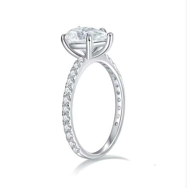 Pear Moissanite Ring GRA Pass Test Custom Pear 5x7mm VVS 925 Pear Moissanite Ring Engagement