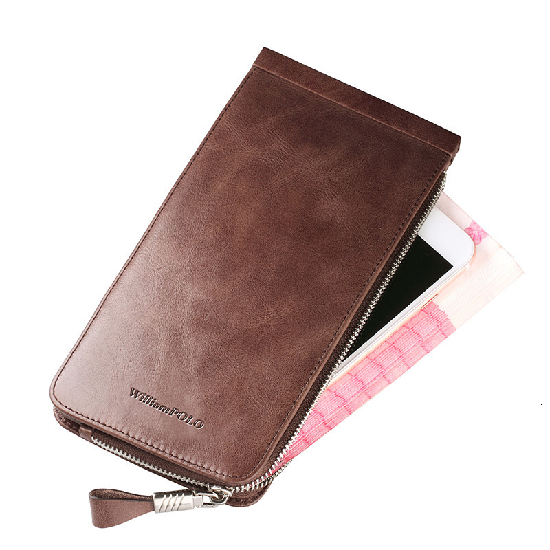 Free shipping designer wallet Emperor Paul Genuine Leather Multi-Card Slot Ultra-Thin Wallet Long Business Simple Large Capacity Card Holder Men'