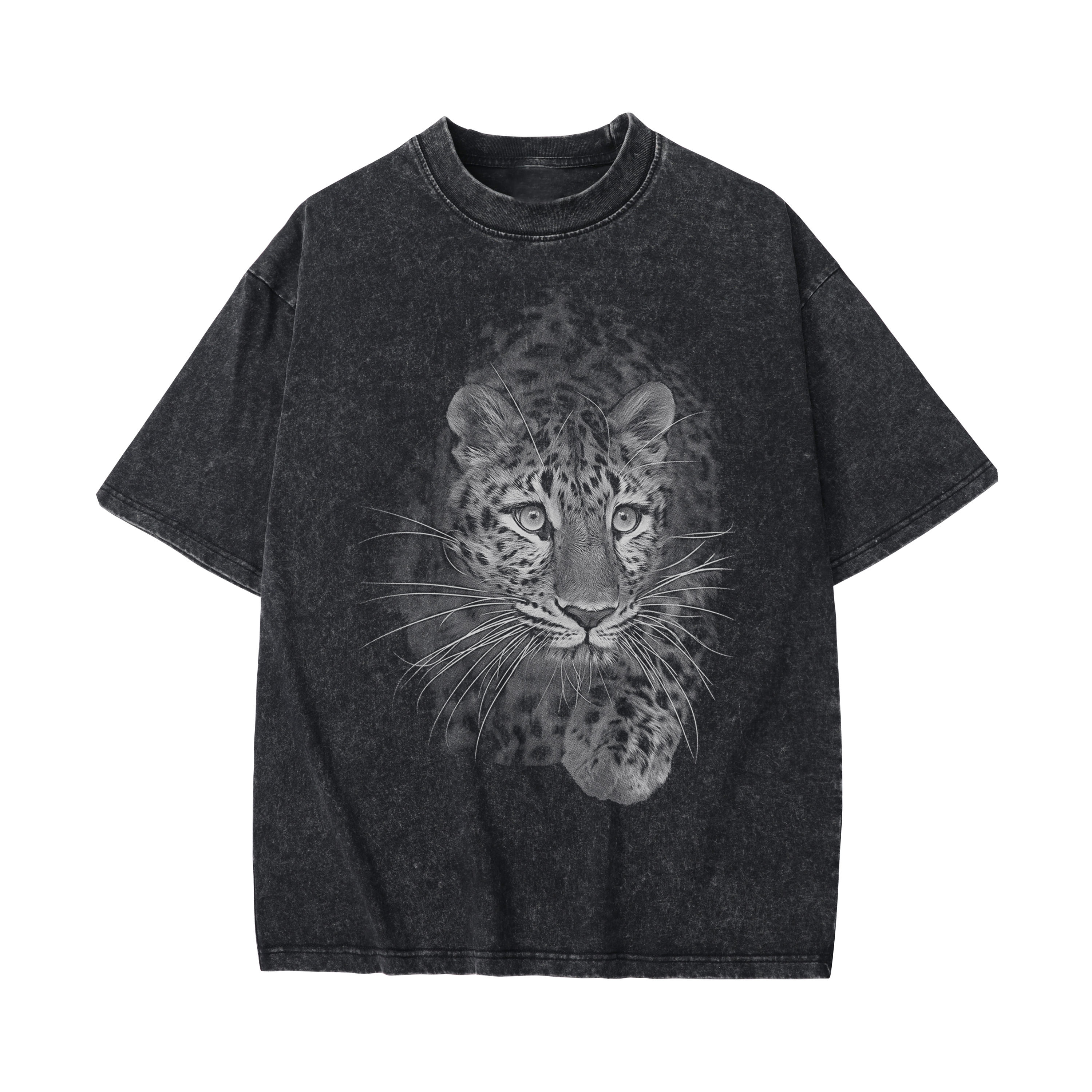 T-shirt men's top designer cotton T-shirt Hot stamping leopard short sleeved clothing high-quality fashionable T-shirt