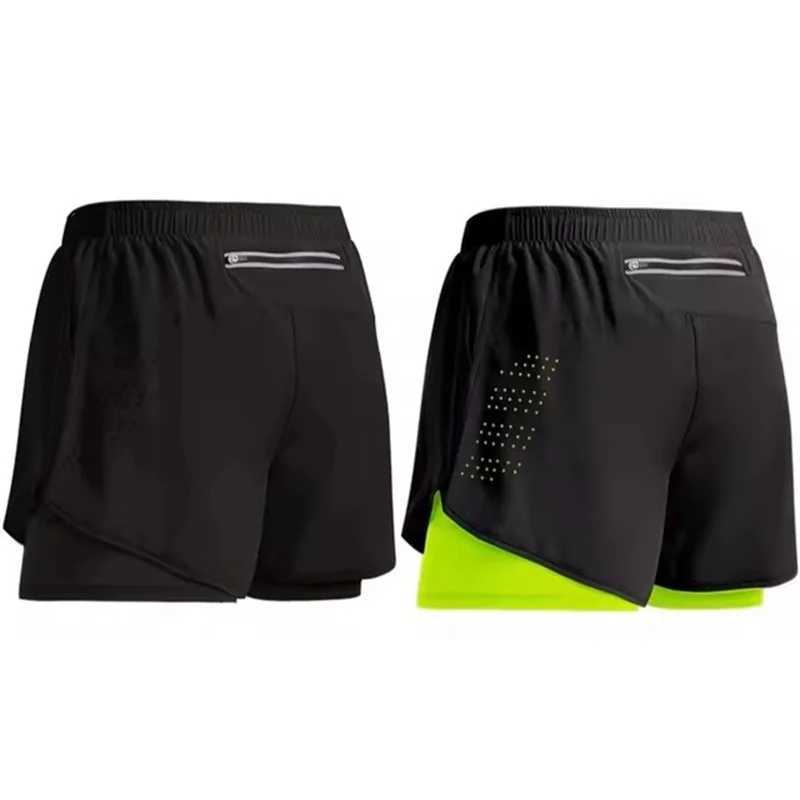 NEW Summer Fitness Built-in pocket Woven shorts men Quick Dry Gym Beach shorts Running Two pieces Double-deck Training Shorts X250528
