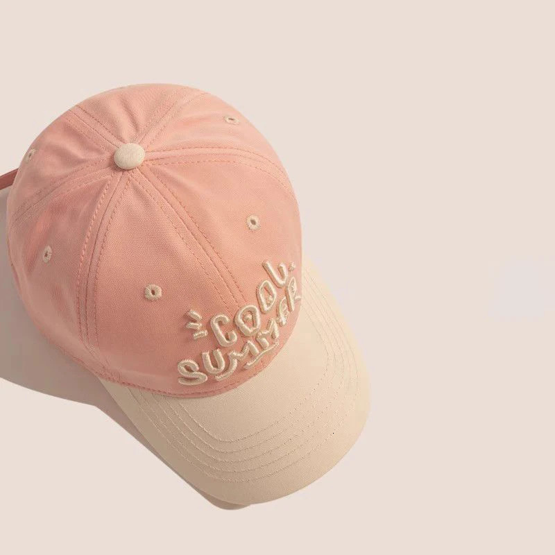 Contrasting Color Children Baseball Hat Kids Sun Shading Duck Tongue Cap Fashion Embroidery Baby Duckbill Hats 2-7Year Boys Girl 250528