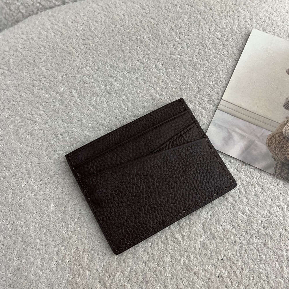 Korean Style New Women's Genuine Leather Coin Purse ID Solid Color Simple Card Holder Multifunctional Niche High-end Wallet