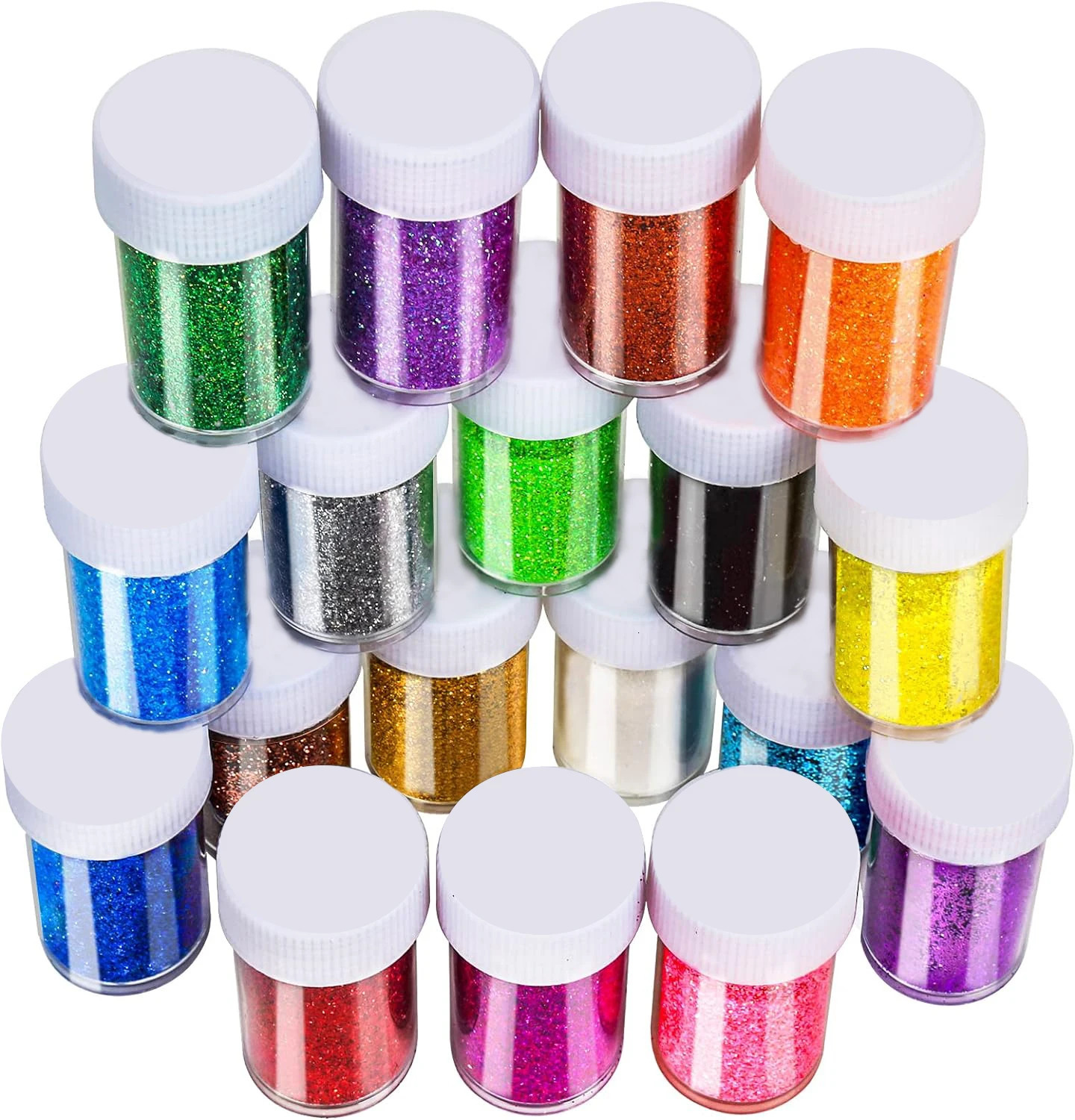 18 Packs Glitter Resin Glitter Shake Jar Fine Glitter for Resin Nail Art Crafts Tumbler Scrapbook Jewelry Making 250523