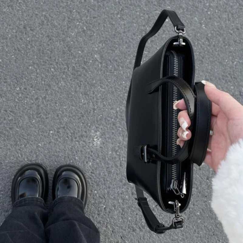 Fashion s Womens Bags New PU Leather Niche Leisure Versatile High Capacity Trend Solid Color Handheld Bags Shoulder Bag Y250528