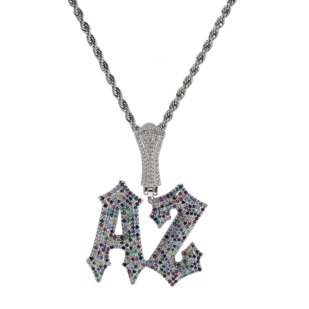 Colored moissanite hip-hop style designer custom pendant necklace for men Hip-hop jewelry gift