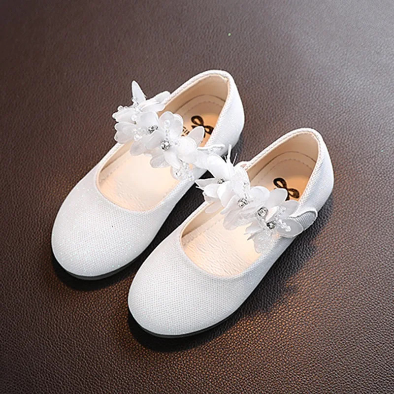 Girl Princess Shoes Spring Autumn Versatile Elegant Flowers Kid Sandals Low Heel Wedding Party Dress Shoes For Children Toddler 250528