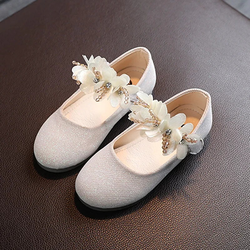 Girl Princess Shoes Spring Autumn Versatile Elegant Flowers Kid Sandals Low Heel Wedding Party Dress Shoes For Children Toddler 250528