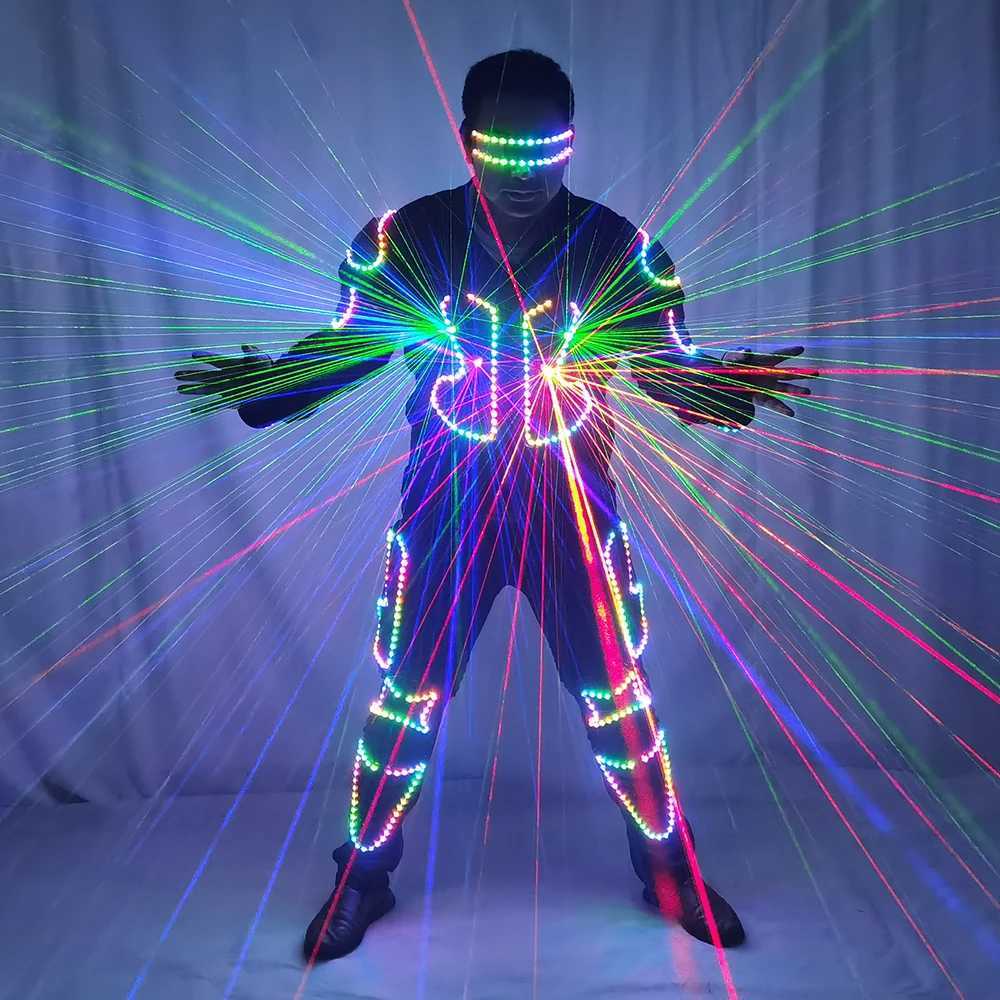 Future LED Robot Dance Armor RGB Laser Suit Festival Celebration Prom Party Music Show Costume Dancer Show Club Dress W250528