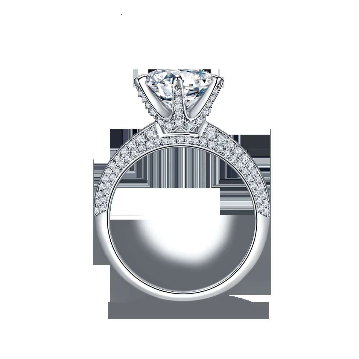 New Arrival 3 Ct Moissanite D VVS 925 Sterling Silver Jewelry 18K Gold Plated Ring for Women Wedding Bands Engagement Rings
