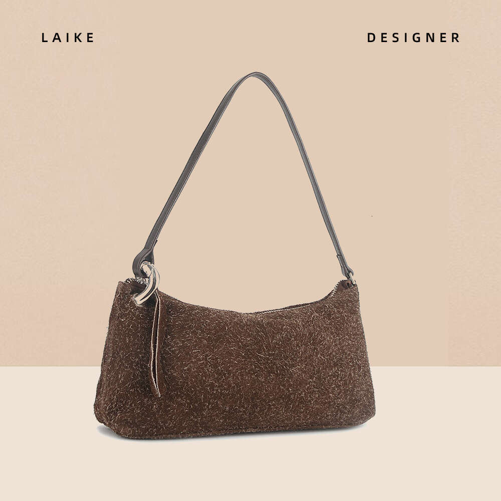 for Women New Fashion Matte Underarm High-end Niche Handbag Simple Xiangfei Velvet Boston Women's Bag