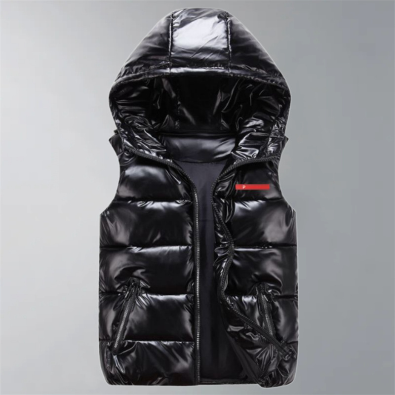 Hotsales 2025SS New Luxury Cotton Vest Winter Sleeveless Jackets for Men Vest Coat Clothing Top Quality Embroidered Red Stripe Brand Logo Down Coats Asian Size M-5XL