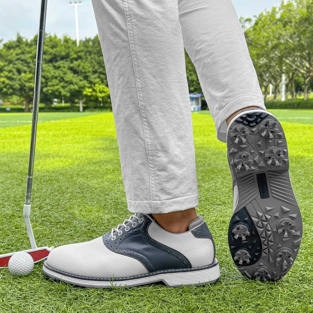 Large 48 Mens Golf Shoes Professional Golf Spikes Leather Casual Sports Shoes Men Outdoor Non-slip Golfing Shoes Man Trainers M250528