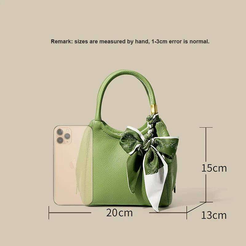 2023 Summer Women's Real Genuine Leather Bag Cowhide Handbag Bucket Tote For Lady Female High Quality Elegant Shoulder Messenger