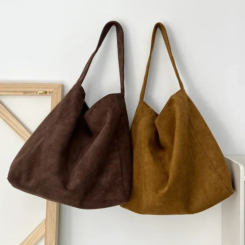 Women Shoulder Bag Fashion Tweed Fabric Large Capacity Underarm Bag Casual Handbag for Daily Office Use Solid Color Handbag 250526
