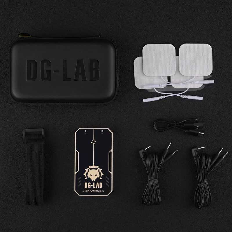 DG-LAB COYOTE E-Stim Powerbox 3.0 PawPrints Wireless Button Metal Bipolar Electrode Electro Shock Stimulator Sex Toys z250528