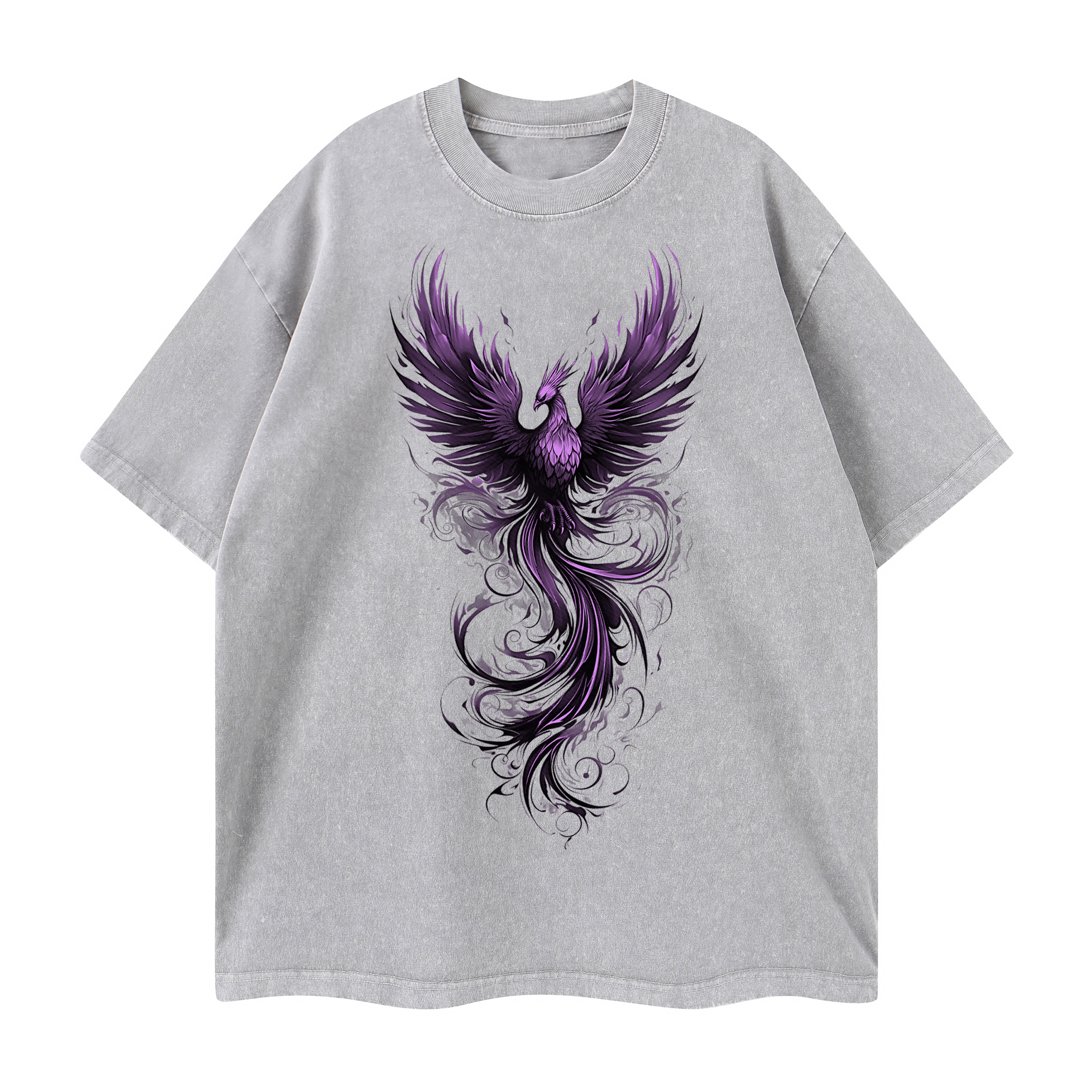 T-shirt men's top designer cotton T-shirt Purple Phoenix short sleeved clothing high-quality fashionable T-shirt