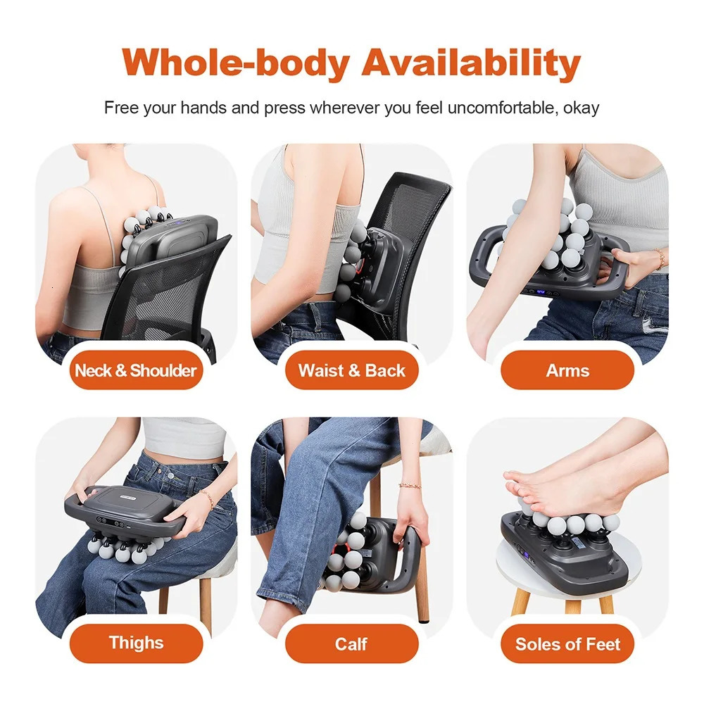 16-Head Fascia Gun High-Frequency Vibration Body Massage Gun Back and Waist Massager Neck Shoulder Massager Muscle masajeador 250519