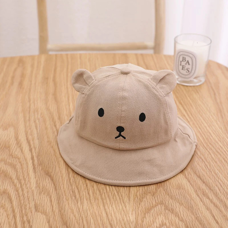 Spring Summer Hat Cute Bear Ear born Panama Cap Solid Color Outdoor Beach Kids Baby Boy Girl Sun Hats Bonnet 250528