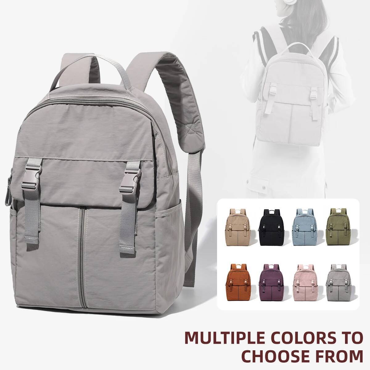 Cloth Women's Casual Lightweight Backpack, Computer Trolley Case, Large Capacity School Bag, Travel