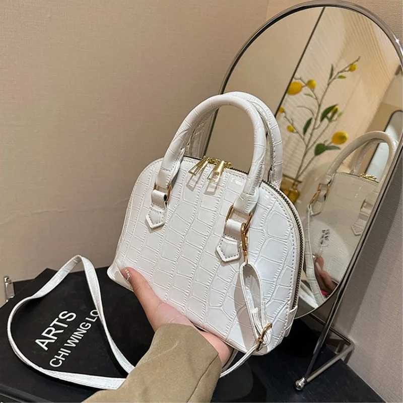 Retro Shoulder Bag Fashion Pu Leather New Womens Bag Waterproof Odile Pattern Versatile Crossbody Bag Hand Bags for Women Y250528
