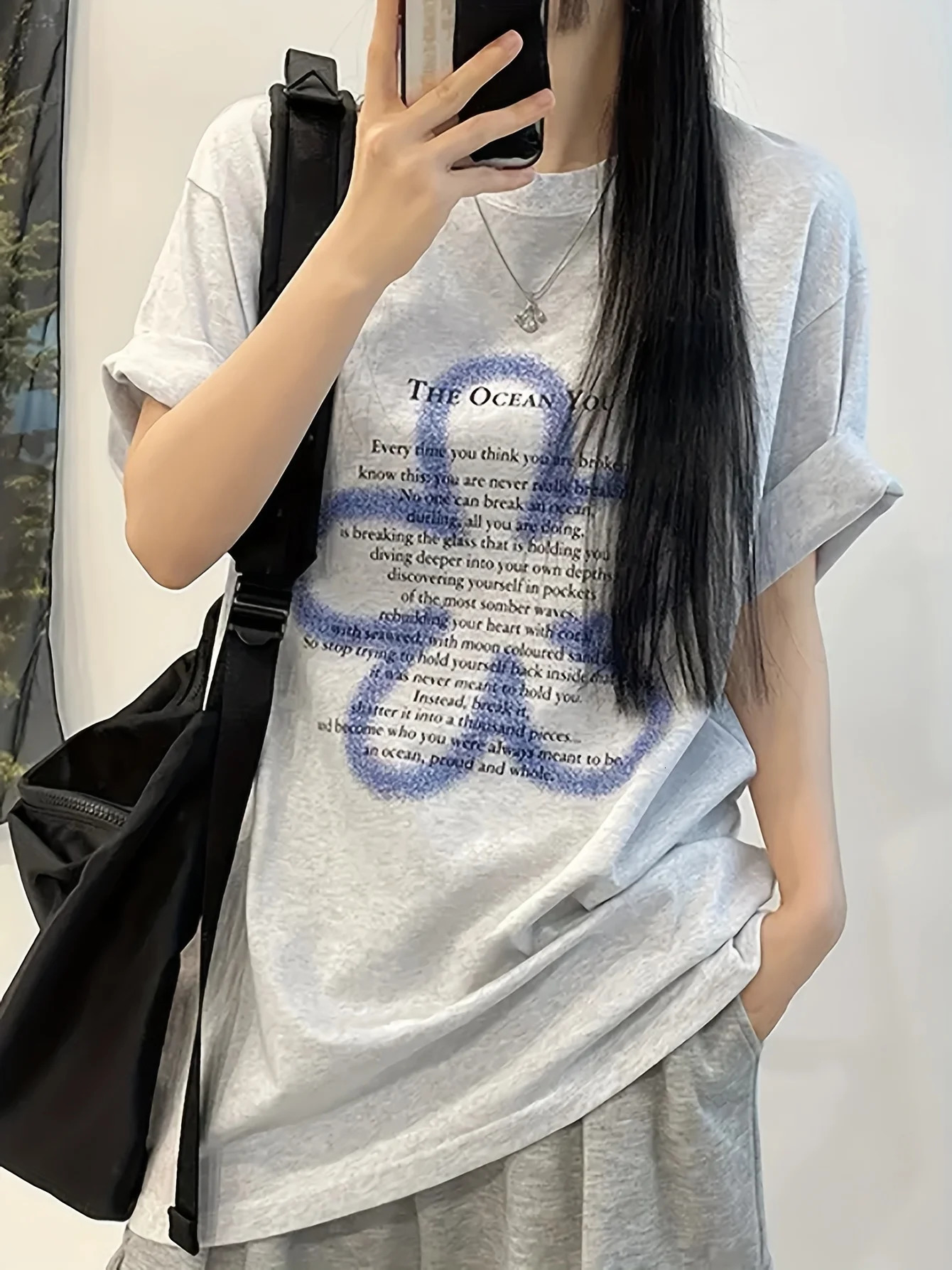 Y2k Black Letter Print TShirt Women Oversized Graphic Tee Sweet Spicy Style Summer Streetwear Cotton Top Casual Loose Fit 250517