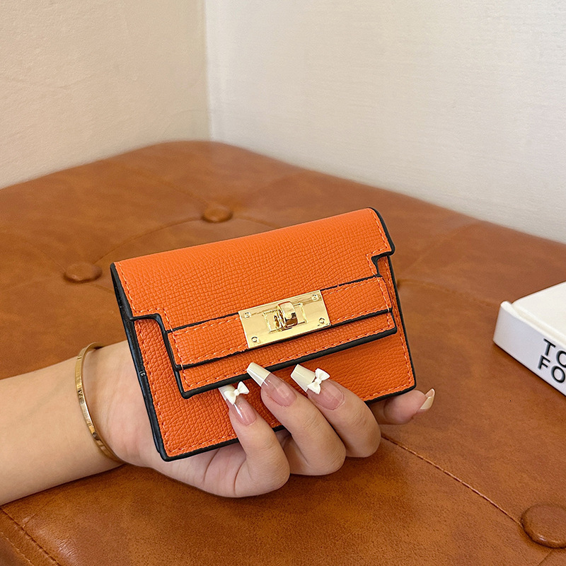 Free Shipping Luxury Designer Wallet Zero Wallet Fashionable Ladies' New Compact ID Bag Anti Demagnetization Multi Slot Card Bag High-quality