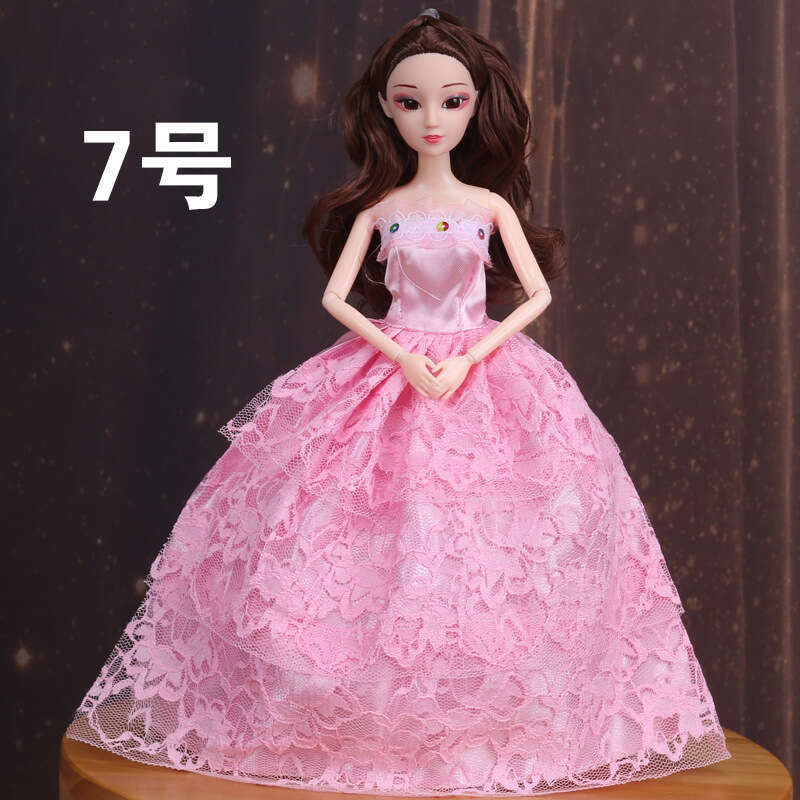 Half Suitable for 30cm Girl Doll Clothes Wedding Princess Train Skirt Evening Dress Loose