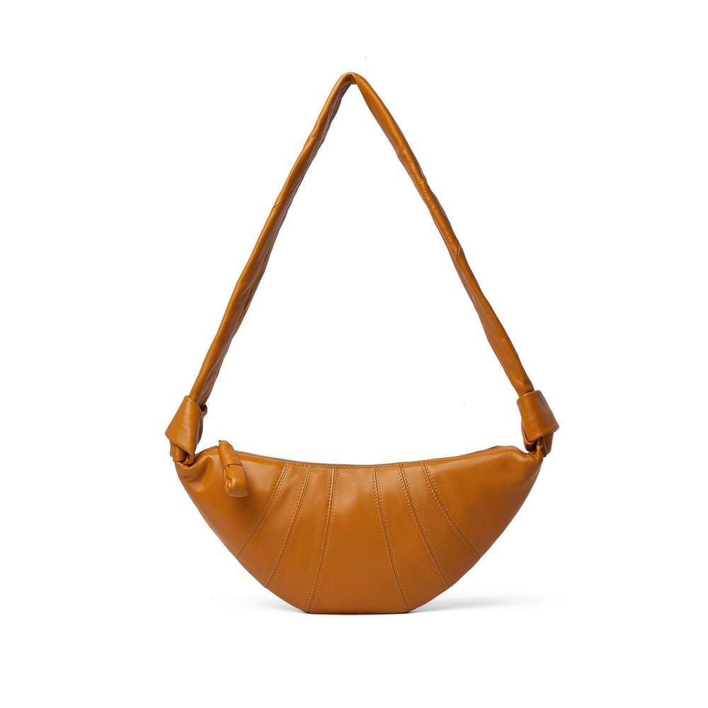 Niche High-End Croissant 2024 New Textured Fashion Dumpling Genuine Leather Shoulder Bag for Women